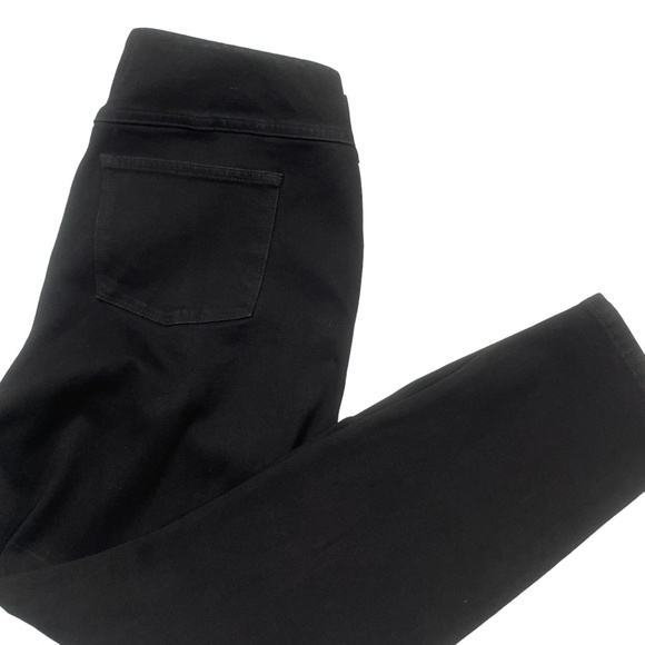 Soft Surroundings Pants - Soft Surroundings Large Black Pull On Pants Rear Pockets Cotton Blend